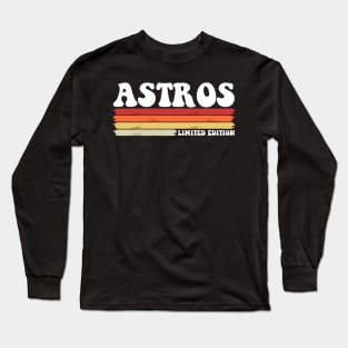 Astros Name Personalized Vintage Retro Long Sleeve T-Shirt